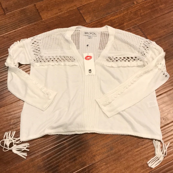 BNWT Wildfox Couture white Prima sweater top SZ M - Picture 3 of 6